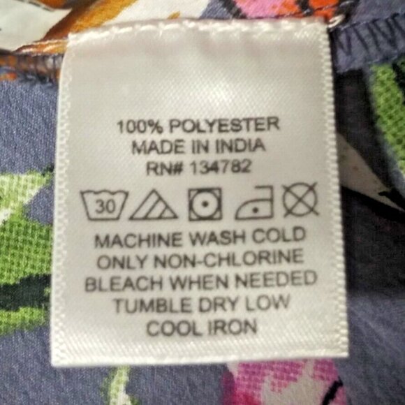 Hint of Blush Boho Floral Dress short Blue Pink long sleeves bell elastic waist - Picture 10 of 10